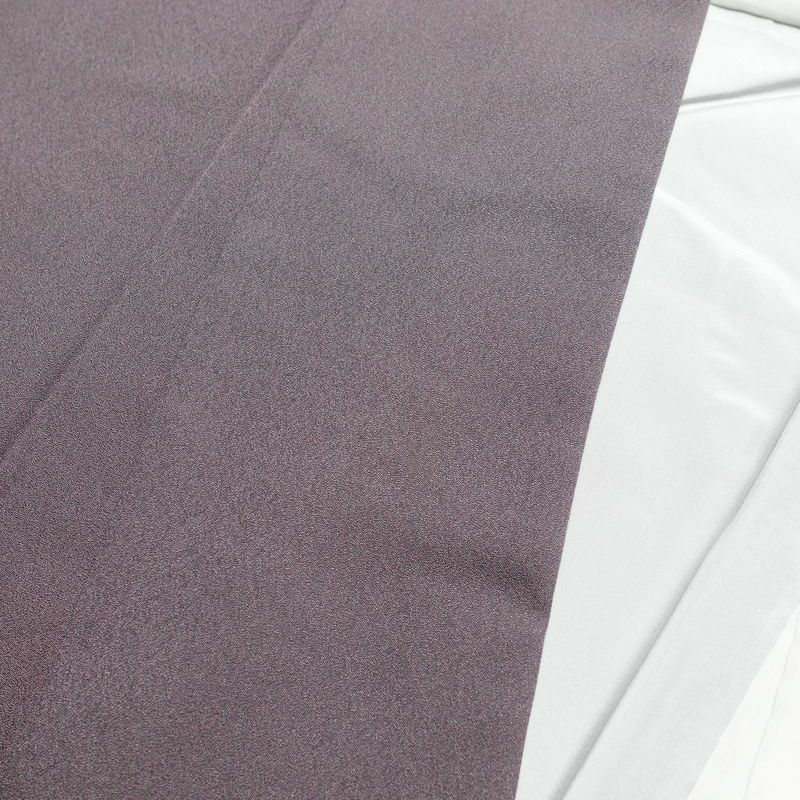 訪問着 良品 正絹 風景柄 袷仕立て 身丈161cm 裄丈65.5cm フォーマル 着物 紫・藤色_画像17