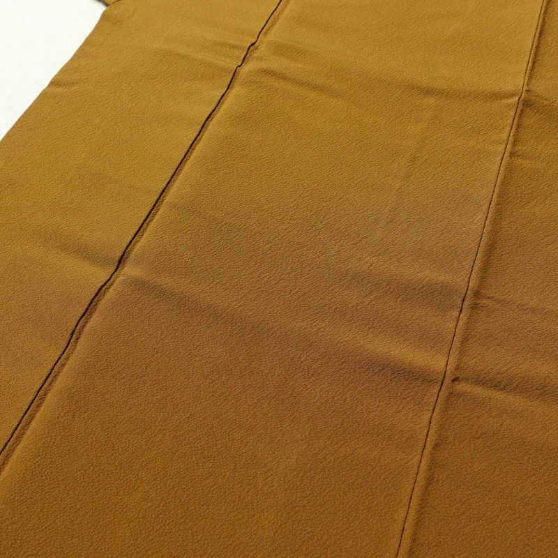 付け下げ 落款入り 辻村寿三郎 ジュサブロー 縮緬 正絹 花柄 袷仕立て 身丈154cm 裄丈63cm 附下 着物 茶_画像5