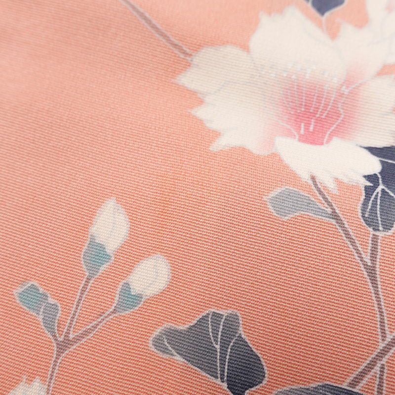 訪問着 正絹 花柄 袷仕立て 身丈152cm 裄丈63cm ピンク_画像9