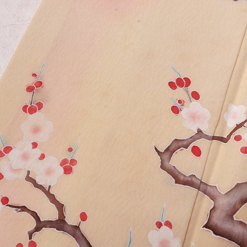 訪問着 一つ紋付き 正絹 風景柄 袷仕立て 身丈157cm 裄丈65.5cm ピンク_画像7