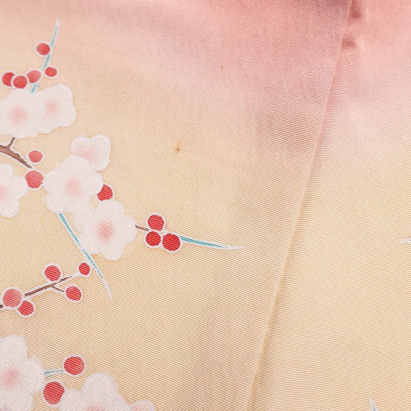 訪問着 一つ紋付き 正絹 風景柄 袷仕立て 身丈157cm 裄丈65.5cm ピンク_画像11