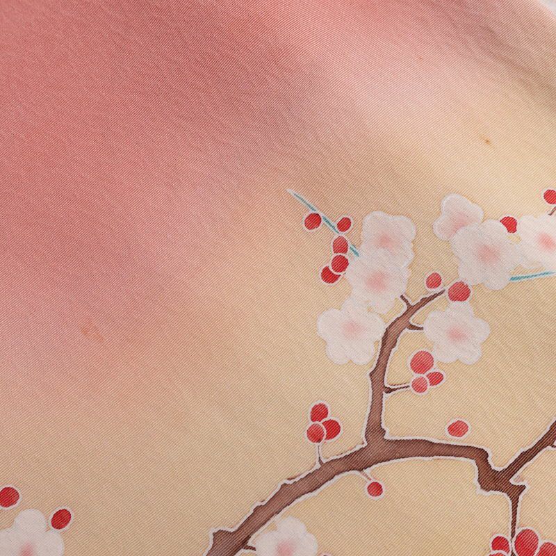 訪問着 一つ紋付き 正絹 風景柄 袷仕立て 身丈157cm 裄丈65.5cm ピンク_画像19