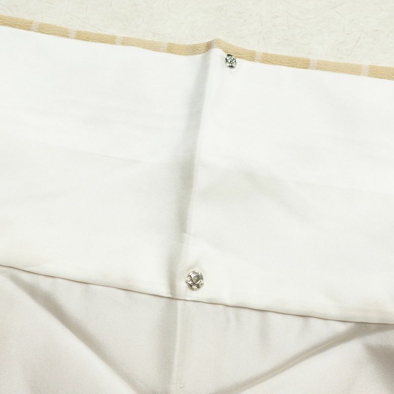 付け下げ 縮緬 総柄 正絹 人物・動物柄 袷仕立て 身丈162cm 裄丈63cm ベージュ_画像19