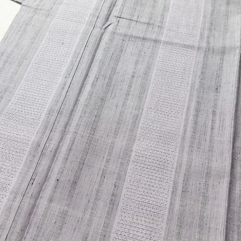 紬 良品 正絹 縞柄・線柄 袷仕立て 身丈164.5cm 裄丈66cm 紫・藤色_画像5