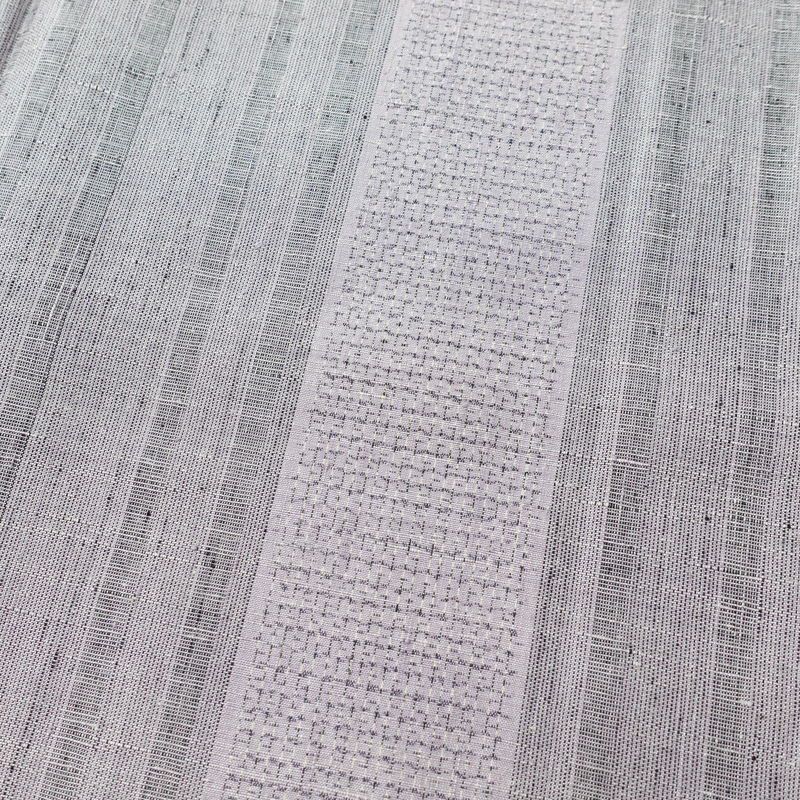 紬 良品 正絹 縞柄・線柄 袷仕立て 身丈164.5cm 裄丈66cm 紫・藤色_画像6