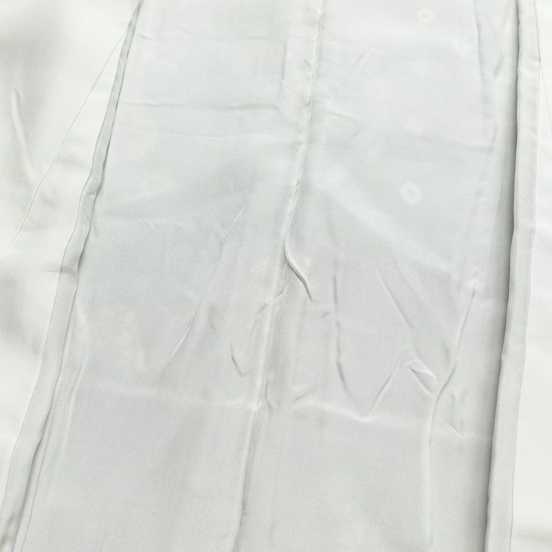 小紋 良品 縮緬 総柄 正絹 古典柄 袷仕立て 身丈165cm 裄丈65cm 金彩 緑・うぐいす色_画像18