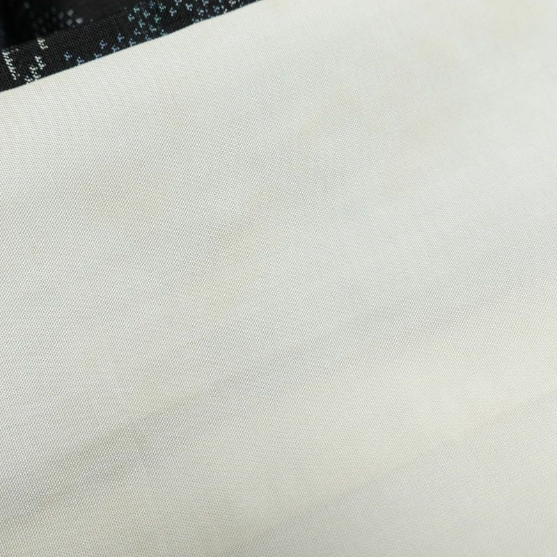 紬 正絹 木の葉・植物柄 袷仕立て 身丈165cm 裄丈67.5cm つむぎ 黒_画像20