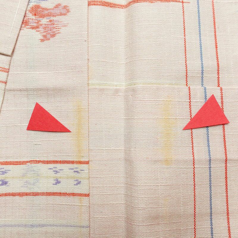 紬 しつけ糸付き 正絹 花柄 袷仕立て 身丈155.5cm 裄丈64cm ピンク_画像17