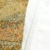 小紋 良品 縮緬 総柄 正絹 木の葉・植物柄 袷仕立て 身丈163.5cm 裄丈65cm 黄・黄土色_画像17