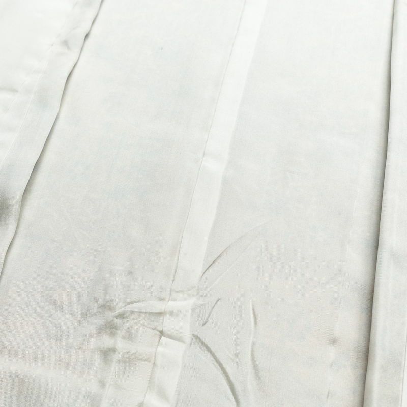 小紋 良品 縮緬 総柄 正絹 木の葉・植物柄 袷仕立て 身丈163.5cm 裄丈65cm 黄・黄土色_画像18