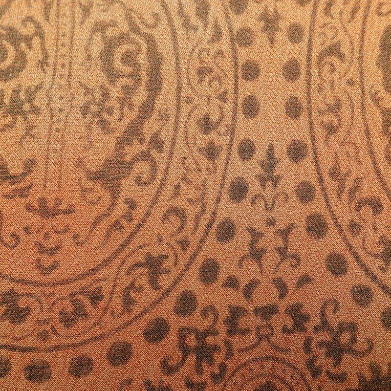 付け下げ 正絹 幾何学柄・抽象柄 袷仕立て 身丈158cm 裄丈65.5cm ぼかし 黄・黄土色_画像7