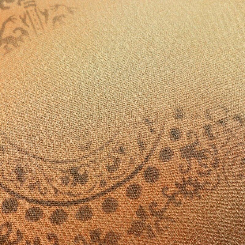 付け下げ 正絹 幾何学柄・抽象柄 袷仕立て 身丈158cm 裄丈65.5cm ぼかし 黄・黄土色_画像8