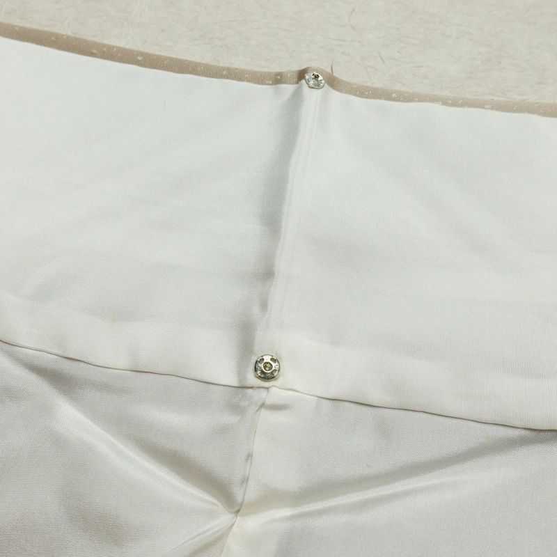 付け下げ 正絹 梨地 ぼかし 木の葉・植物柄 袷仕立て 身丈160cm 裄丈63.5cm ベージュ_画像20