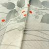 盛夏 小紋 絽 正絹 木の葉・植物柄 単衣仕立て 身丈155.5cm 裄丈63cm 一部しつけ糸付き クリーム_画像11
