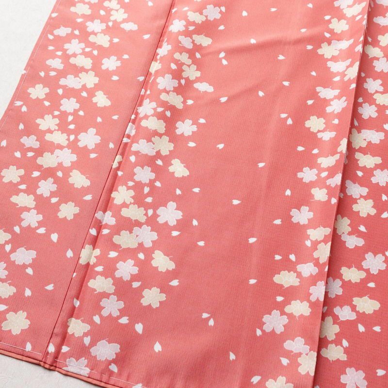 小紋 良品 RK リョウコキクチ しつけ糸付き ポリエステル 花柄 袷仕立て 身丈168cm 裄丈69cm ピンク_画像4
