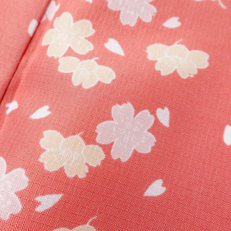 小紋 良品 RK リョウコキクチ しつけ糸付き ポリエステル 花柄 袷仕立て 身丈168cm 裄丈69cm ピンク_画像7