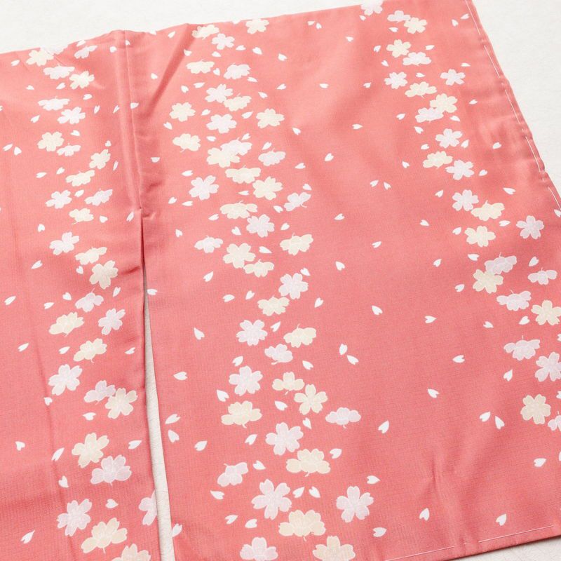 小紋 良品 RK リョウコキクチ しつけ糸付き ポリエステル 花柄 袷仕立て 身丈168cm 裄丈69cm ピンク_画像11
