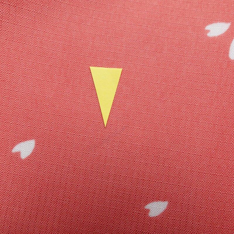 小紋 良品 RK リョウコキクチ しつけ糸付き ポリエステル 花柄 袷仕立て 身丈168cm 裄丈69cm ピンク_画像15