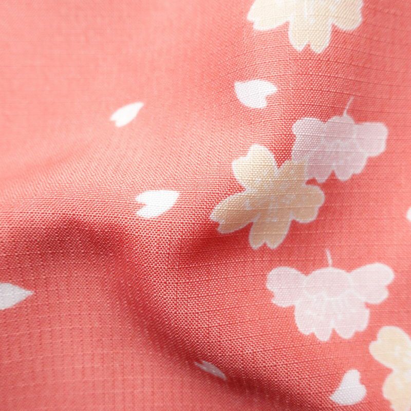 小紋 良品 RK リョウコキクチ しつけ糸付き ポリエステル 花柄 袷仕立て 身丈168cm 裄丈69cm ピンク_画像21