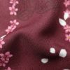 小紋 しつけ糸付き ポリエステル 花柄 袷仕立て 身丈165.5cm 裄丈69cm 紫・藤色_画像21