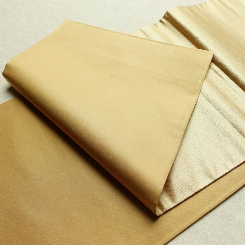 袋帯 太鼓柄 良品 スワトウ刺繍 フォーマル用 正絹 木の葉・植物柄 刺繍 金・銀_画像9