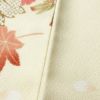 小紋 しつけ糸付き ポリエステル 花柄 袷仕立て 身丈167cm 裄丈68cm クリーム_画像9