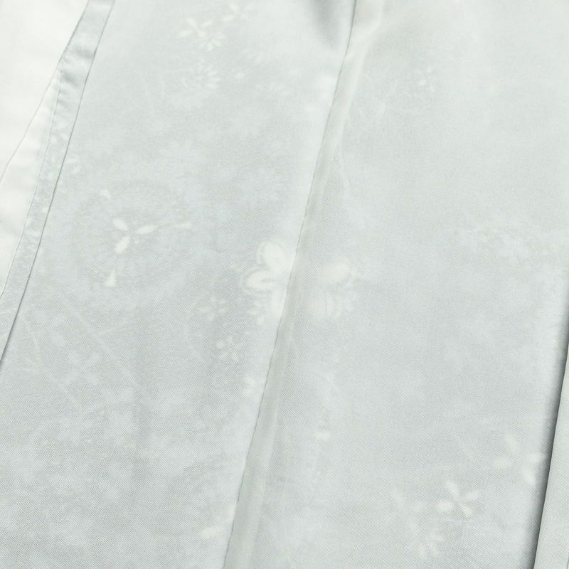 小紋 ポリエステル 花柄 袷仕立て 身丈163cm 裄丈67.5cm 青・紺_画像16