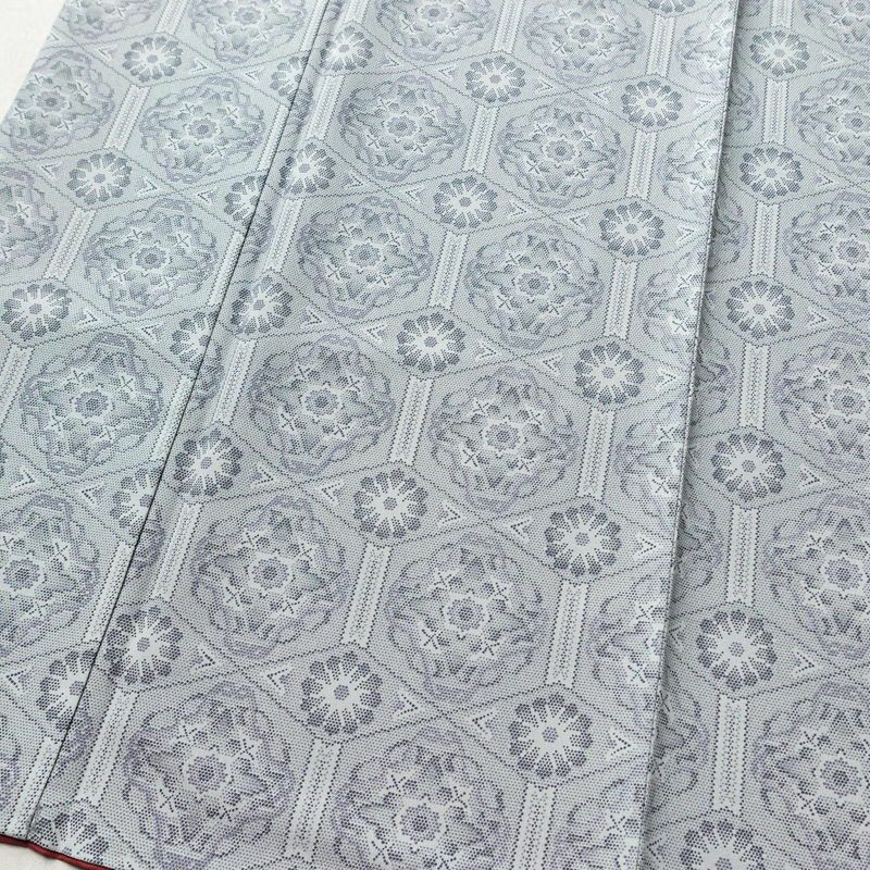 小紋 ポリエステル 幾何学柄・抽象柄 袷仕立て 身丈167.5cm 裄丈65cm 青・紺_画像4