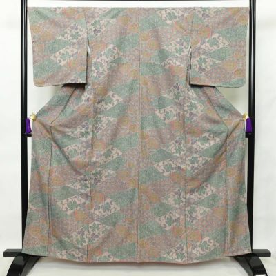 名古屋帯 太鼓柄 金駒刺繍 正絹 流水・波柄 名古屋仕立て 刺繍