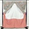 小紋 美品 しつけ糸付き ポリエステル 木の葉・植物柄 袷仕立て 身丈163cm 裄丈68cm 多色使い_画像3