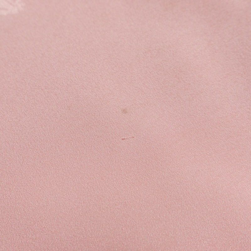 付け下げ ポリエステル 花柄 袷仕立て 身丈161.5cm 裄丈66.5cm ピンク_画像16