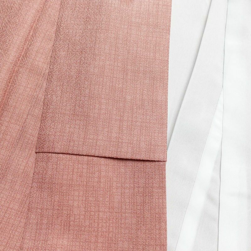 小紋 良品 飛び柄 ポリエステル 花柄 袷仕立て 身丈165cm 裄丈67.5cm ピンク_画像16