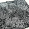 小紋 良品 縮緬 絞り風 ポリエステル 花柄 袷仕立て 身丈163cm 裄丈67cm 黒_画像11