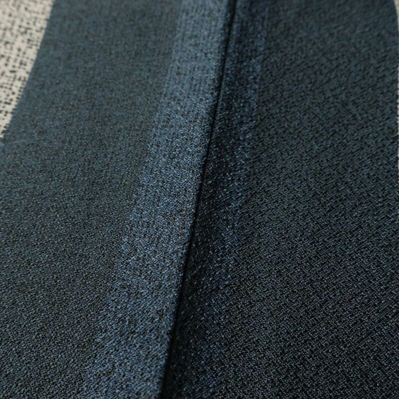 小紋 ポリエステル 縞柄・線柄 袷仕立て 身丈168cm 裄丈68cm 青・紺_画像9