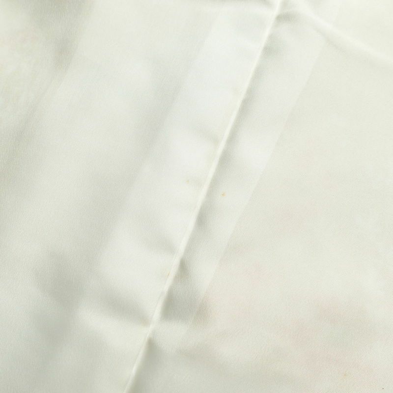 小紋 総柄 ポリエステル 花柄 袷仕立て 身丈155cm 裄丈64.5cm 一部しつけ糸付き ぼかし 着物 黄・黄土色_画像18