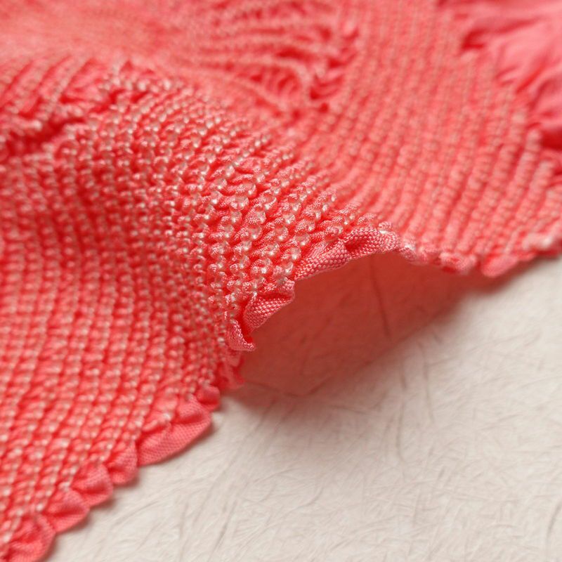 帯揚げ 絞り 正絹 花柄 ピンク_画像11