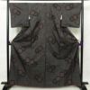 紬 正絹 古典柄 袷仕立て 身丈164.5cm 裄丈69.5cm 茶_画像1