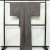 紬 正絹 幾何学柄・抽象柄 袷仕立て 身丈163.5cm 裄丈63.5cm 茶_画像2