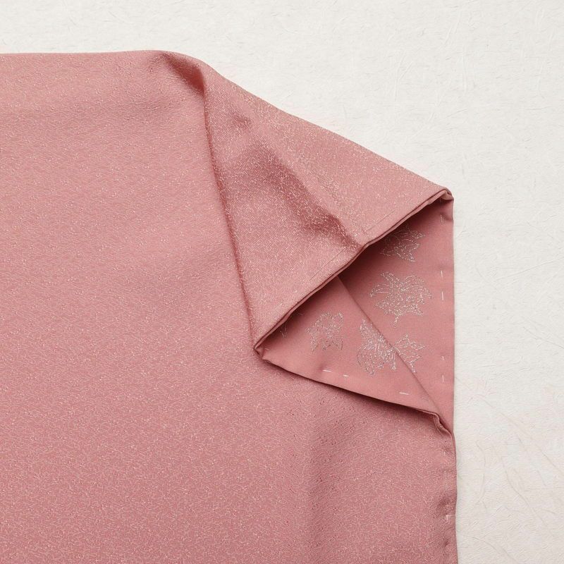 色無地 美品 草木染 落款入り しつけ糸付き 一つ紋付き 正絹 無地 袷仕立て 身丈162.5cm 裄丈67cm ピンク_画像13