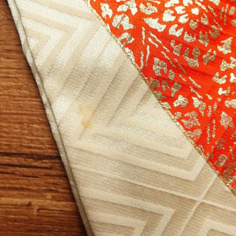 振袖 金駒刺繍 正絹 古典柄 袷仕立て 身丈162.5cm 裄丈66cm 箔 刺繍 金彩 クリーム_画像15