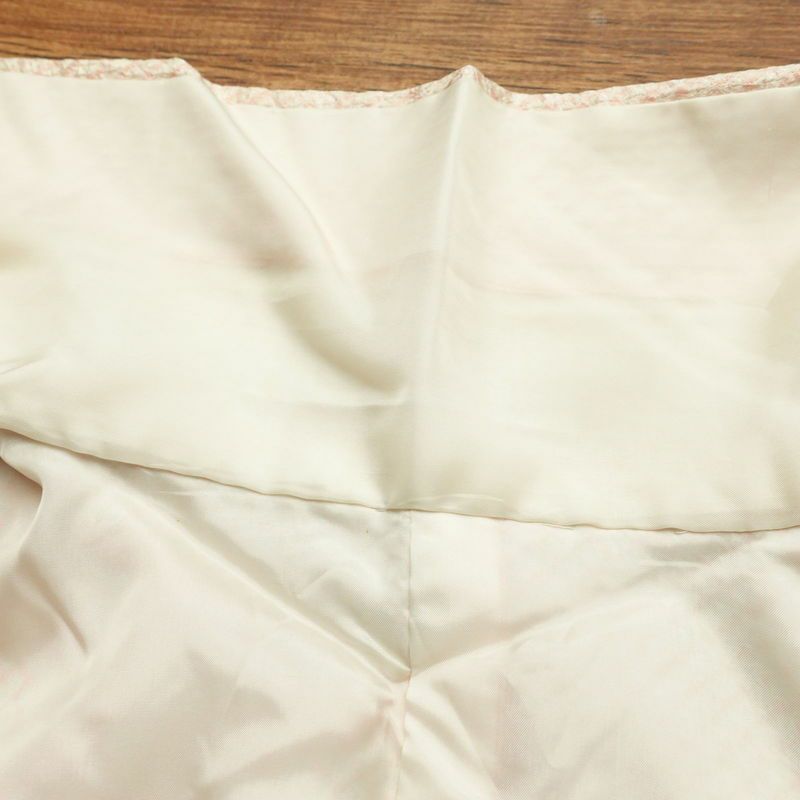 付け下げ しつけ糸付き 絞り 正絹 花柄 袷仕立て 身丈163.5cm 裄丈66cm ピンク_画像19