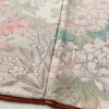 小紋 縮緬 正絹 花柄 袷仕立て 身丈162cm 裄丈64cm ピンク_画像10