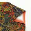 小紋 縮緬 正絹 木の葉・植物柄 袷仕立て 身丈150.5cm 裄丈63.5cm 金彩 青・紺_画像13
