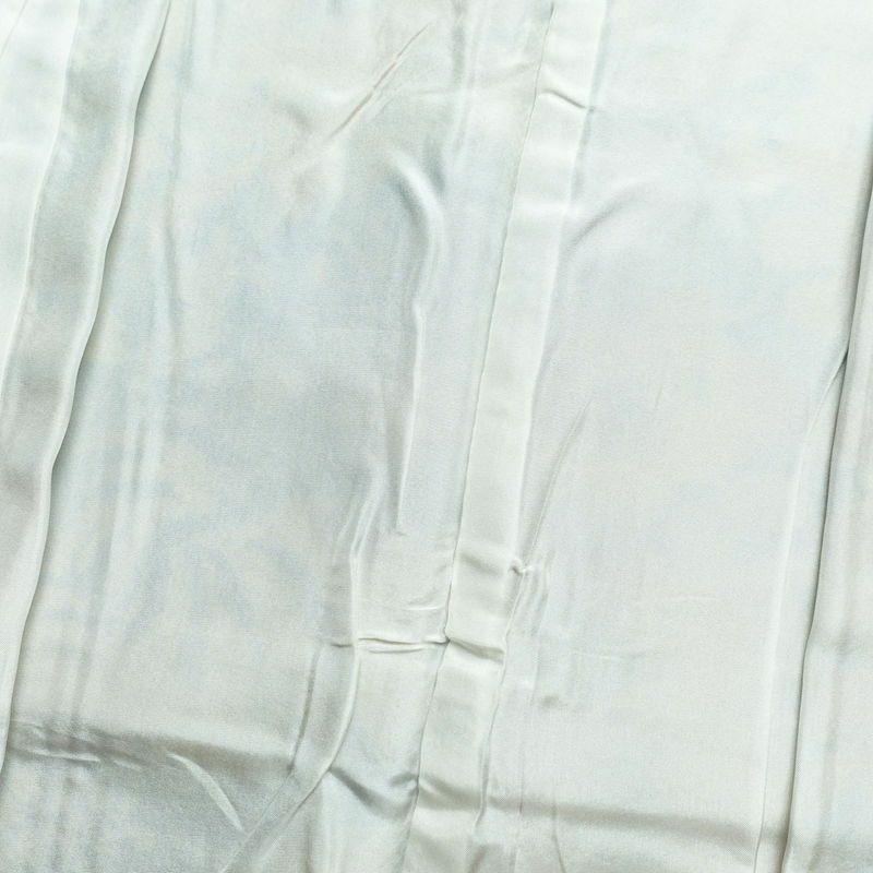 小紋 縮緬 正絹 木の葉・植物柄 袷仕立て 身丈150.5cm 裄丈63.5cm 金彩 青・紺_画像17