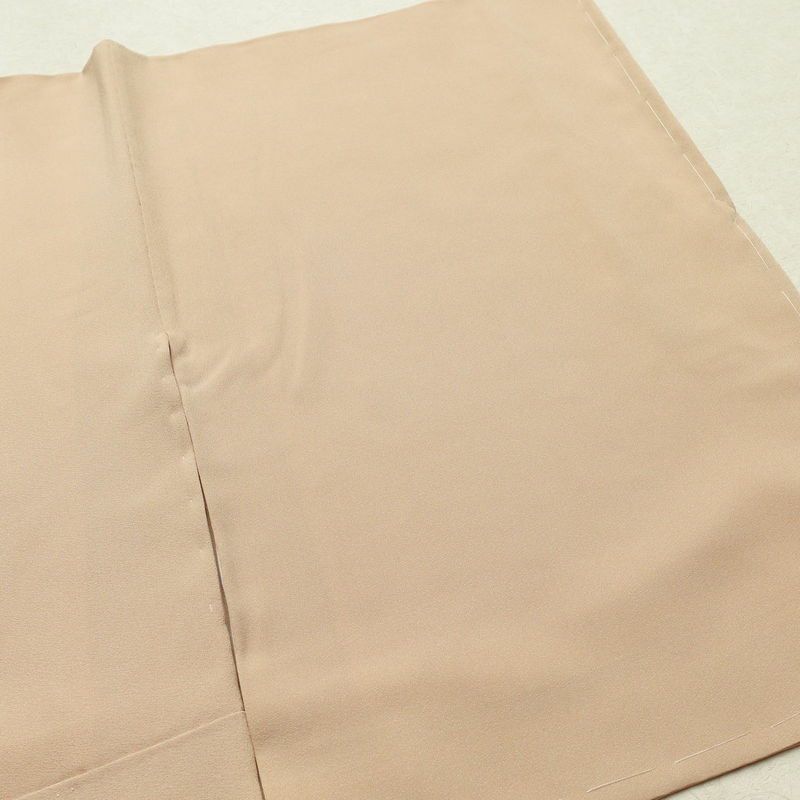 色留袖 良品 しつけ糸付き 一つ紋付き 正絹 風景柄 袷仕立て 身丈162.5cm 裄丈65cm ベージュ_画像14