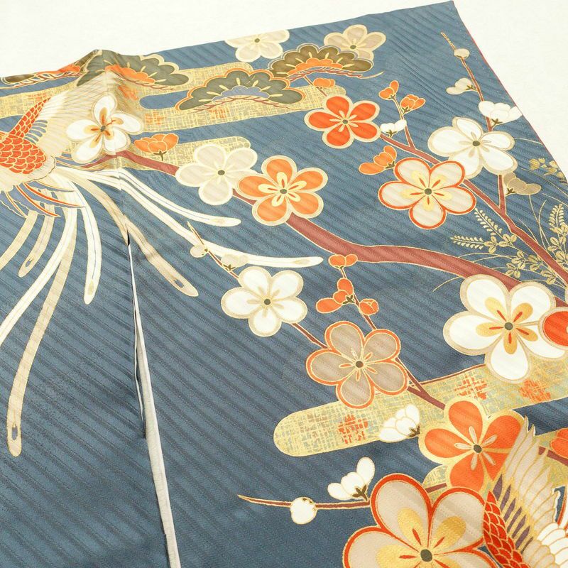 振袖 良品 金駒刺繍 正絹 古典柄 袷仕立て 身丈159cm 裄丈66cm 箔 金彩 成人式 二十歳 赤・朱_画像13