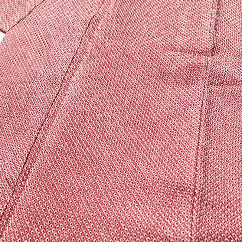 小紋 絞り 総絞り 正絹 古典柄 袷仕立て 身丈159.5cm 裄丈63.5cm ピンク_画像5