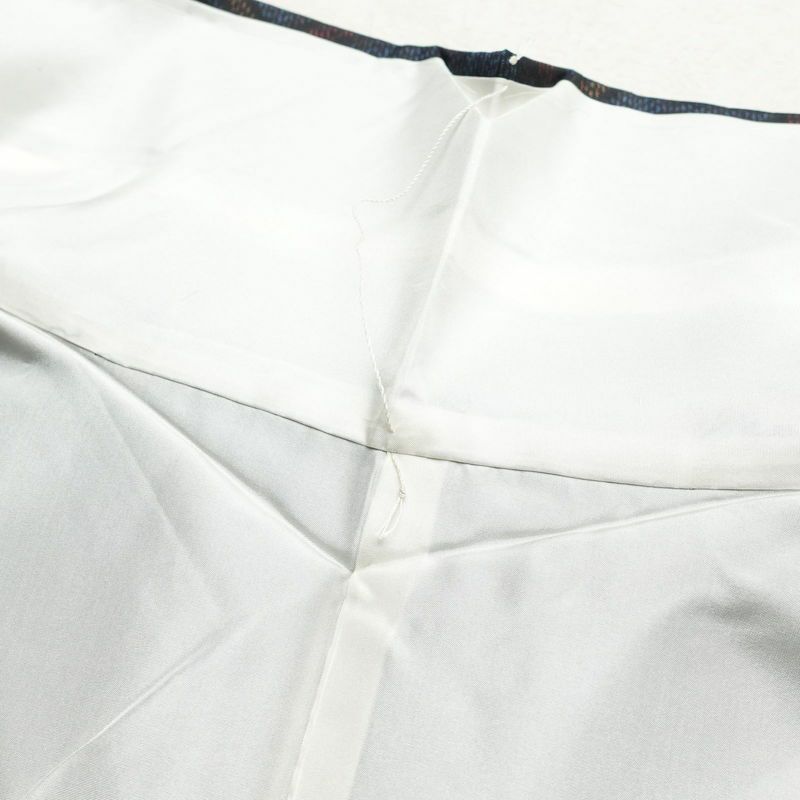 紬 正絹 幾何学柄・抽象柄 袷仕立て 身丈154.5cm 裄丈63cm 着物 青・紺_画像18