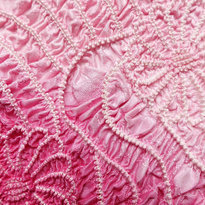 帯揚げ 絞り 正絹 花柄 ピンク_画像8