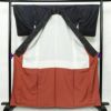 本場大島紬 純泥染 良品 証紙あり しつけ糸付き 正絹 花柄 袷仕立て 身丈163.5cm 裄丈66.5cm 青・紺_画像3